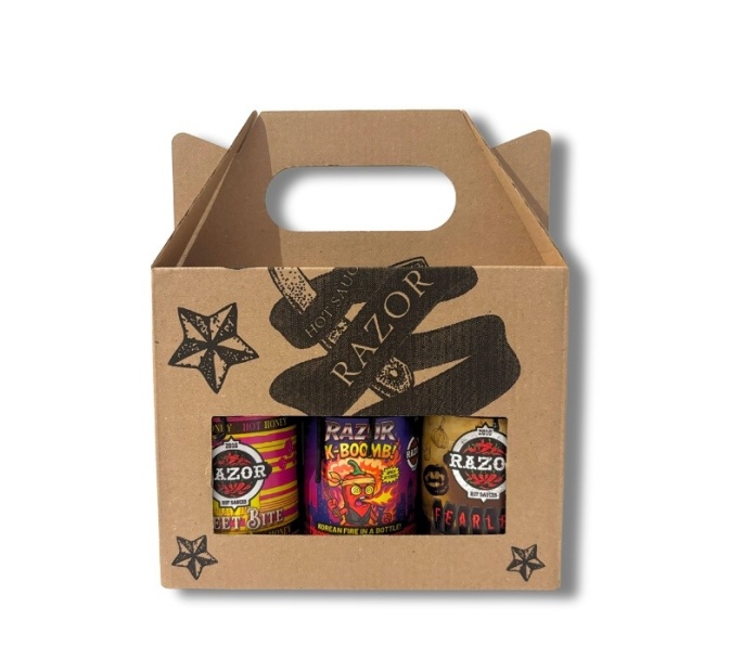 zestaw sosów Razor na prezent z Habanero i Carolina Reaper